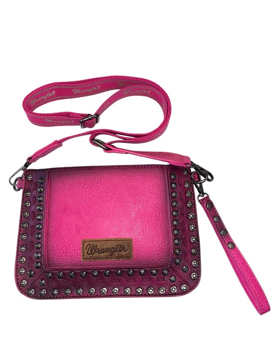 Wrangler Handbags - 🌟NWOT🌟 Pink Wrangler Montana West Rivets Studded Crossbody Bag